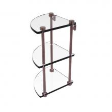 Allied Brass NS-6-CA - Three Tier Corner Glass Shelf