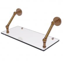 Allied Brass P1000-1-18-BBR - Prestige Skyline Collection 18 Inch Floating Glass Shelf
