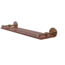 Allied Brass P1000-1-22-GAL-IRW-BBR - Prestige Skyline Collection 22 Inch Solid IPE Ironwood Shelf with Gallery Rail