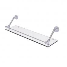 Allied Brass P1000-1-30-GAL-PC - Prestige Skyline 30 Inch Floating Glass Shelf with Gallery Rail