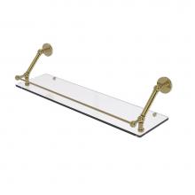 Allied Brass P1000-1-30-GAL-UNL - Prestige Skyline 30 Inch Floating Glass Shelf with Gallery Rail