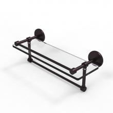 Allied Brass P1000-1TB/16-GAL-ABZ - 16 Inch Gallery Glass Shelf with Towel Bar