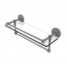 Allied Brass P1000-1TB/16-GAL-GYM - 16 Inch Gallery Glass Shelf with Towel Bar