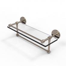 Allied Brass P1000-1TB/16-GAL-PEW - 16 Inch Gallery Glass Shelf with Towel Bar