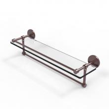 Allied Brass P1000-1TB/22-GAL-CA - 22 Inch Gallery Glass Shelf with Towel Bar