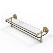 Allied Brass P1000-1TB/22-GAL-SBR - 22 Inch Gallery Glass Shelf with Towel Bar