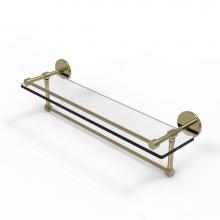 Allied Brass P1000-1TB/22-GAL-UNL - 22 Inch Gallery Glass Shelf with Towel Bar