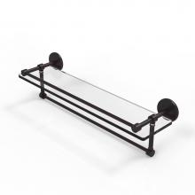 Allied Brass P1000-1TB/22-GAL-VB - 22 Inch Gallery Glass Shelf with Towel Bar