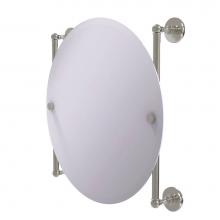 Allied Brass P1000-27-90-SN - Prestige Skyline Collection Round Frameless Rail Mounted Mirror