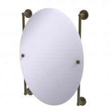 Allied Brass P1000-27-91-ABR - Prestige Skyline Collection Oval Frameless Rail Mounted Mirror