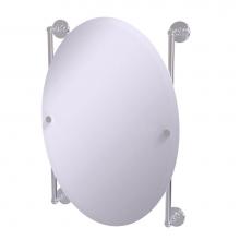 Allied Brass P1000-27-91-SCH - Prestige Skyline Collection Oval Frameless Rail Mounted Mirror
