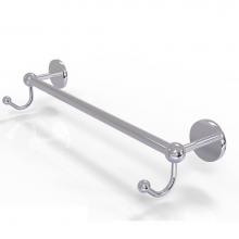 Allied Brass P1000-41-18-HK-PC - Prestige Skyline Collection 18 Inch Towel Bar with Integrated Hooks