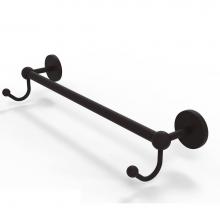 Allied Brass P1000-41-24-HK-ORB - Prestige Skyline Collection 24 Inch Towel Bar with Integrated Hooks