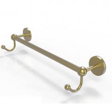 Allied Brass P1000-41-24-HK-SBR - Prestige Skyline Collection 24 Inch Towel Bar with Integrated Hooks