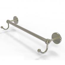 Allied Brass P1000-41-36-HK-PNI - Prestige Skyline Collection 36 Inch Towel Bar with Integrated Hooks