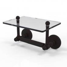 Allied Brass P1000-GLT-24-ORB - Prestige Skyline Collection Two Post Toilet Tissue Holder with Glass Shelf