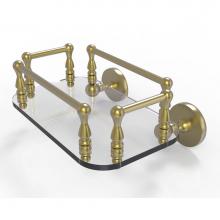 Allied Brass P1000-GT-6-SBR - Prestige Skyline Collection Wall Mounted Glass Guest Towel Tray