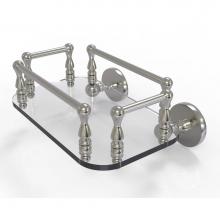 Allied Brass P1000-GT-6-SN - Prestige Skyline Collection Wall Mounted Glass Guest Towel Tray