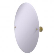 Allied Brass P1091-SBR - Frameless Oval Tilt Mirror with Beveled Edge