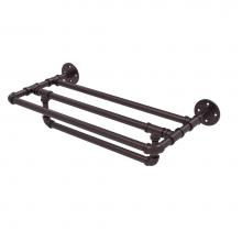 Allied Brass P-240-18-TSTB-ABZ - Pipeline Collection 18 Inch Wall Mounted Towel Shelf with Towel Bar