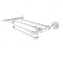 Allied Brass P-240-36-TSTB-WHM - Pipeline Collection 36 Inch Wall Mounted Towel Shelf with Towel Bar