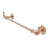Allied Brass P-250-36-TBHK-BBR - Pipeline Collection 36 Inch Towel Bar with Integrated Hooks