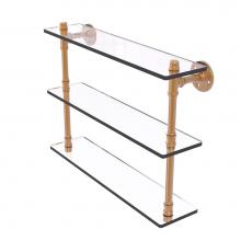Allied Brass P-440-22-TGS-BBR - Pipeline Collection 22 Inch Triple Glass Shelf