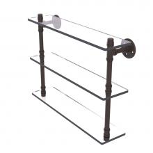 Allied Brass P-440-22-TGS-ORB - Pipeline Collection 22 Inch Triple Glass Shelf
