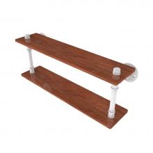 Allied Brass P-470-22-DWS-WHM - Pipeline Collection 22 Inch Ironwood Double Shelf