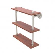 Allied Brass P-490-16-TWS-SN - Pipeline Collection 16 Inch Ironwood Triple Shelf