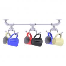 Allied Brass P-85-MGC-6-WHM - Pipeline Collection Under Cabinet 6 Coffee Mug Rack - Matte White