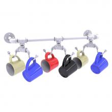Allied Brass P-85-MGW-6-WHM - Pipeline Collection Wall Mounted 6 Coffee Mug Rack - Matte White
