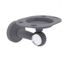 Allied Brass PB-26T-GYM - Pacific Beach Collection Tumbler and Toothbrush Holder with Twisted Accents