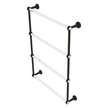 Allied Brass PB-28D-24-ORB - Pacific Beach Collection 4 Tier 24 Inch Ladder Towel Bar with Dotted Accents - Oil Rubbed Bronze