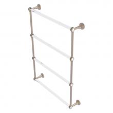 Allied Brass PB-28D-24-PEW - Pacific Beach Collection 4 Tier 24 Inch Ladder Towel Bar with Dotted Accents - Antique Pewter