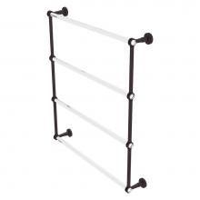 Allied Brass PB-28D-30-ABZ - Pacific Beach Collection 4 Tier 30 Inch Ladder Towel Bar with Dotted Accents - Antique Bronze