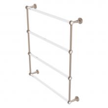 Allied Brass PB-28D-30-PEW - Pacific Beach Collection 4 Tier 30 Inch Ladder Towel Bar with Dotted Accents - Antique Pewter