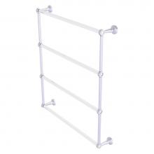 Allied Brass PB-28D-30-SCH - Pacific Beach Collection 4 Tier 30 Inch Ladder Towel Bar with Dotted Accents - Satin Chrome