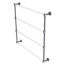 Allied Brass PB-28D-36-GYM - Pacific Beach Collection 4 Tier 36 Inch Ladder Towel Bar with Dotted Accents - Matte Gray