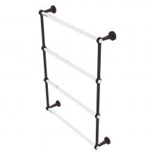 Allied Brass PB-28G-24-ABZ - Pacific Beach Collection 4 Tier 24 Inch Ladder Towel Bar with Grooved Accents - Antique Bronze