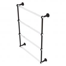 Allied Brass PB-28G-24-ORB - Pacific Beach Collection 4 Tier 24 Inch Ladder Towel Bar with Grooved Accents - Oil Rubbed Bronze