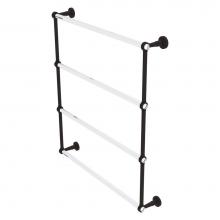 Allied Brass PB-28G-30-ORB - Pacific Beach Collection 4 Tier 30 Inch Ladder Towel Bar with Grooved Accents - Oil Rubbed Bronze