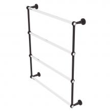 Allied Brass PB-28G-30-VB - Pacific Beach Collection 4 Tier 30 Inch Ladder Towel Bar with Grooved Accents - Venetian Bronze