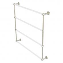 Allied Brass PB-28G-36-PNI - Pacific Beach Collection 4 Tier 36 Inch Ladder Towel Bar with Grooved Accents - Polished Nickel