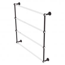 Allied Brass PB-28G-36-VB - Pacific Beach Collection 4 Tier 36 Inch Ladder Towel Bar with Grooved Accents - Venetian Bronze