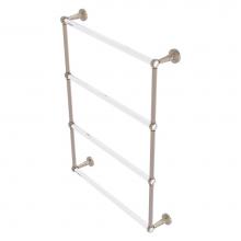 Allied Brass PB-28T-24-PEW - Pacific Beach Collection 4 Tier 24 Inch Ladder Towel Bar with Twisted Accents - Antique Pewter