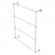 Allied Brass PB-28T-30-SCH - Pacific Beach Collection 4 Tier 30 Inch Ladder Towel Bar with Twisted Accents - Satin Chrome