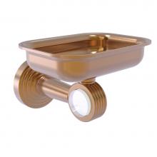 Allied Brass PB-32G-BBR - Pacific Beach Collection Wall Mounted Soap Dish Holder with Groovy Accents