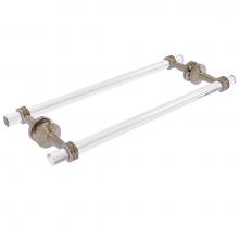 Allied Brass PB-41D-BB-18-PEW - Pacific Beach Collection 18 Inch Back to Back Shower Door Towel Bar with Dotted Accents