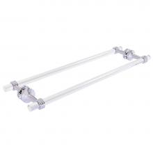 Allied Brass PB-41D-BB-24-PC - Pacific Beach Collection 24 Inch Back to Back Shower Door Towel Bar with Dotted Accents